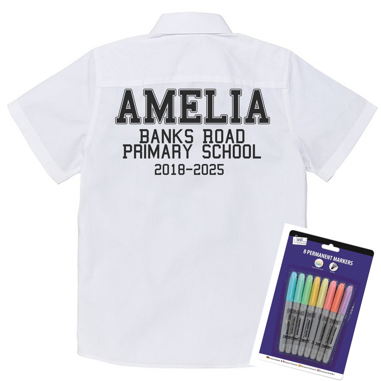 Personalised Name Leavers School Shirt - Autographs / Signatures Keepsake