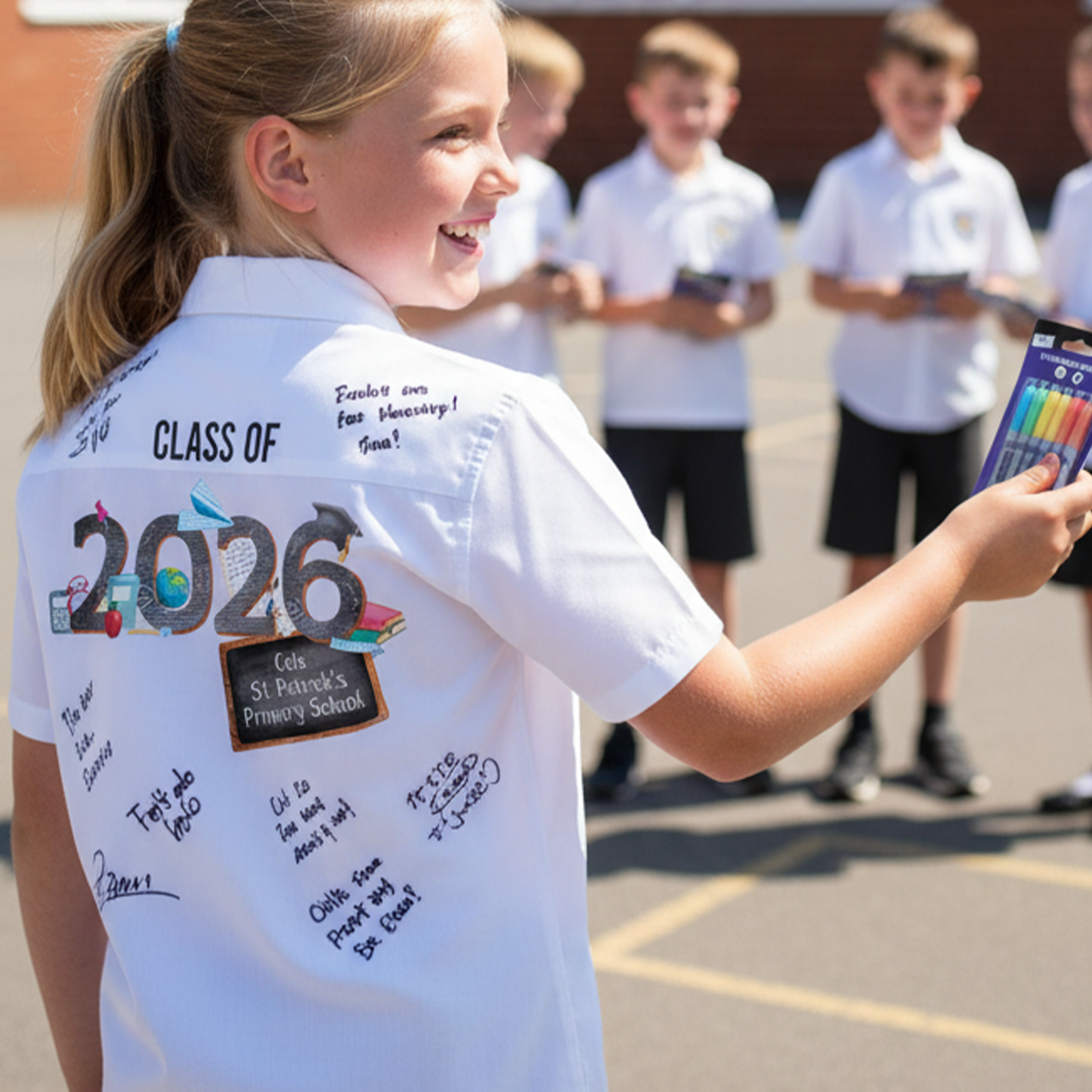 Personalised Leavers School Shirt - Autographs / Signatures Keepsake