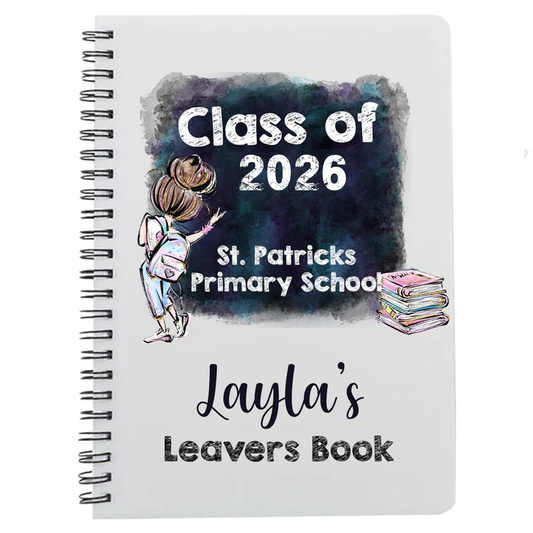 Personalised A5 School Leavers Messages Notebook