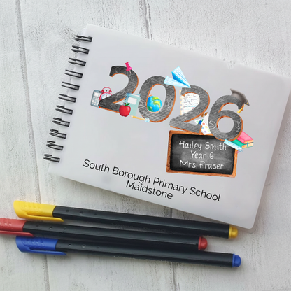 Personalised A6 School Leavers Messages Notebook