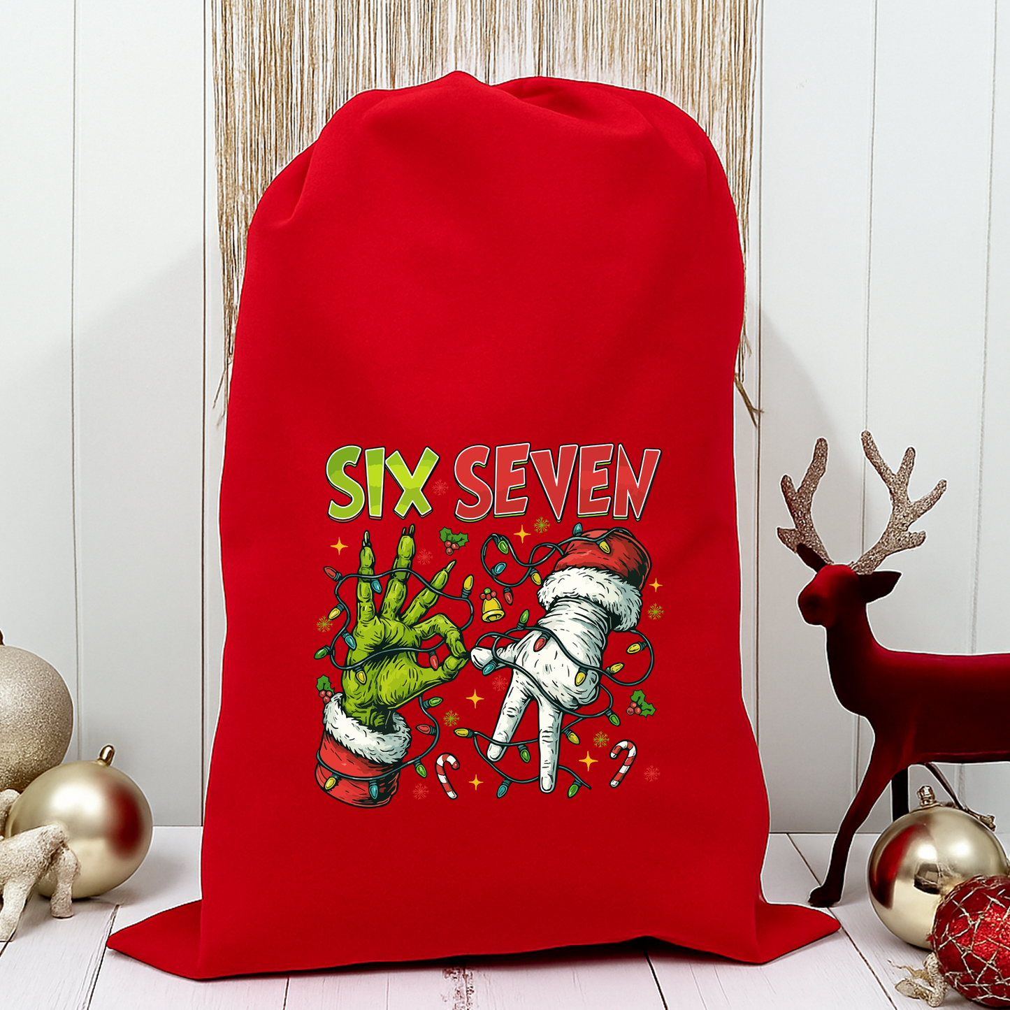 Personalised 6 - 7 Christmas Santa Sack