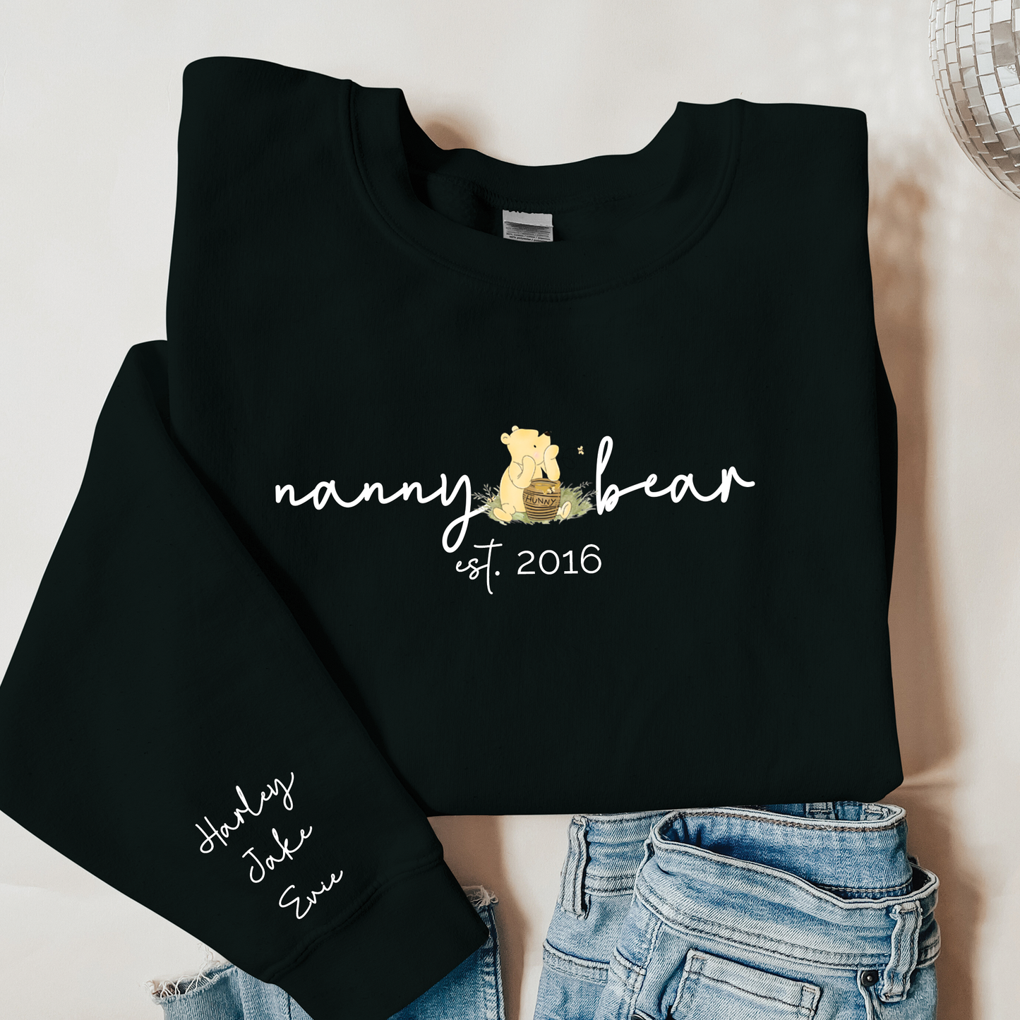 Personalised Mama Bear Sweatshirt - childrens name(s) on sleeve - more colours available