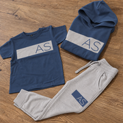 Personalised Grey AirForce MiniVIP© Block Tracksuit Lounge Set