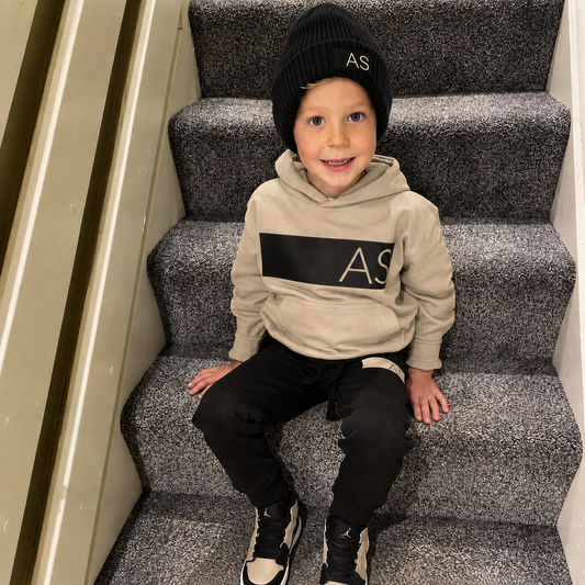 Personalised Black & Stone MiniVIP© Block Tracksuit Lounge Set