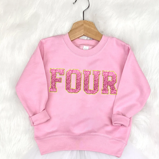 Choose your Age - Birthday Baby Pink Sweatshirt / Jumper