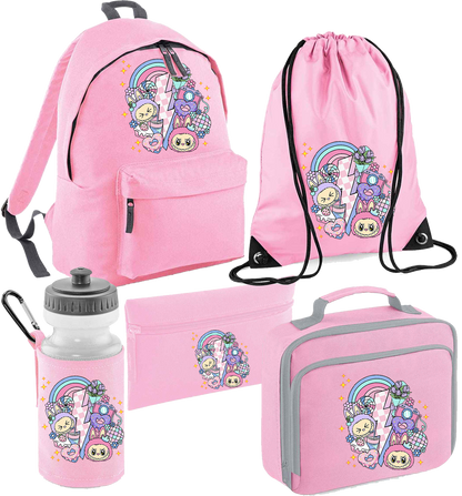 Back to School Little Bubu Monsters Baby Pink Set