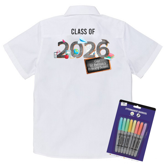 Personalised Leavers School Shirt - Autographs / Signatures Keepsake