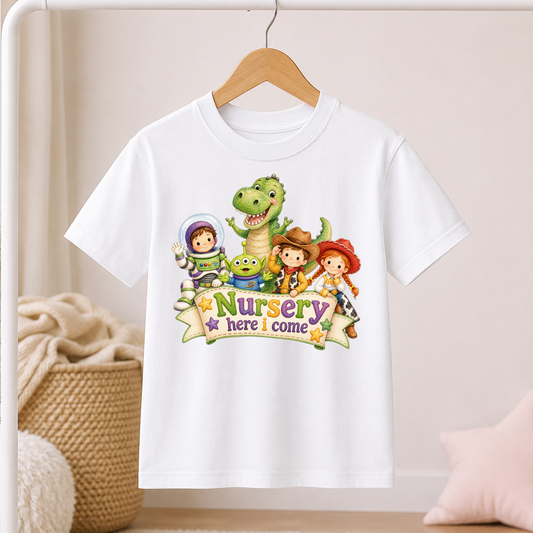 Nursery, Here I Come T-Shirt - Personalised option