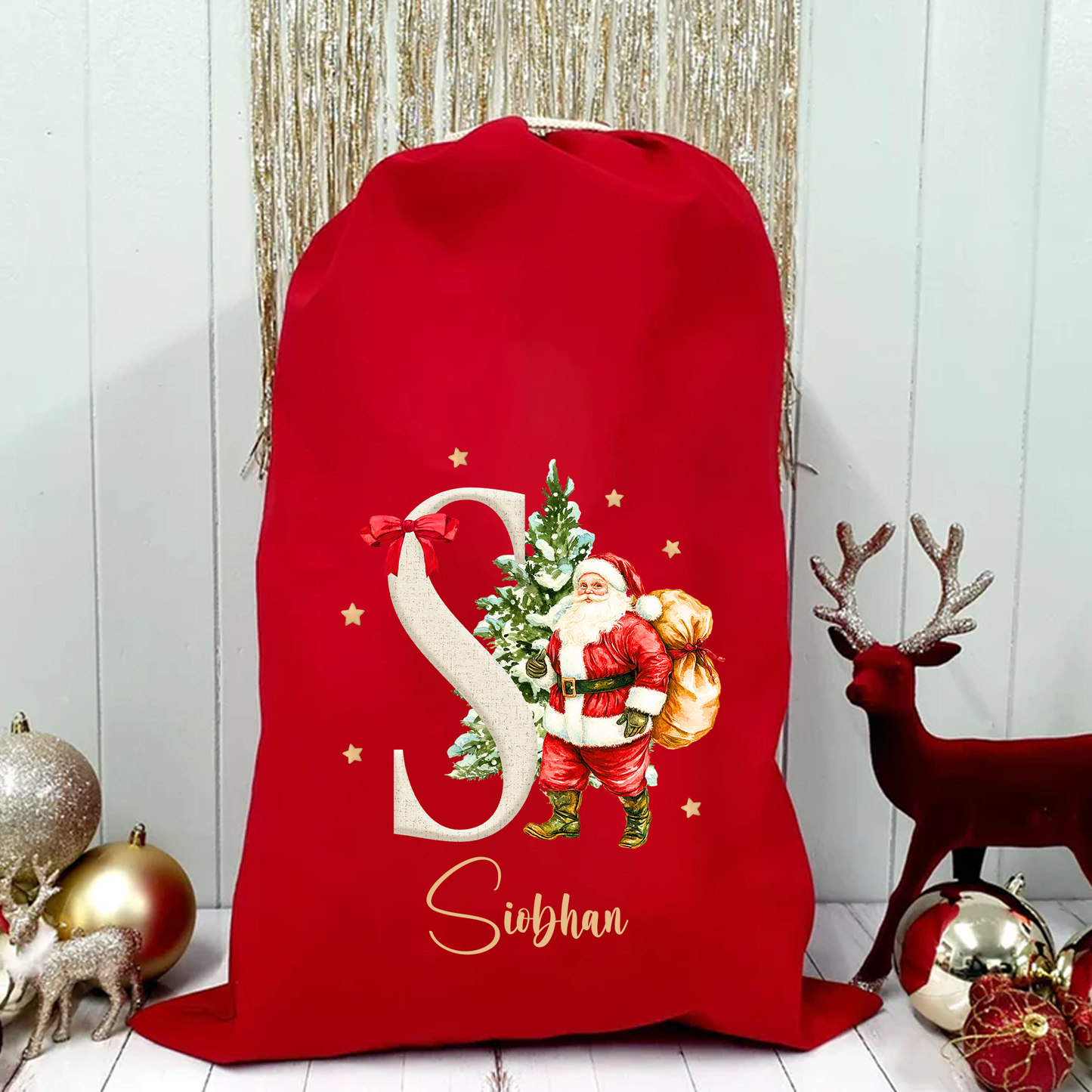 Personalised Santa decorated Letter - Christmas Sack