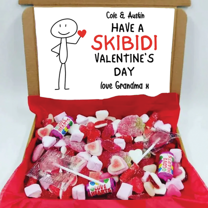 Have a Skibidi Valentine's Day Sweet Letter Box Gift (Personalised Option)