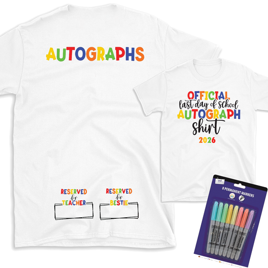 Last Day of School - Autograph Shirt 2026 - Signatures T-Shirt Keepsake