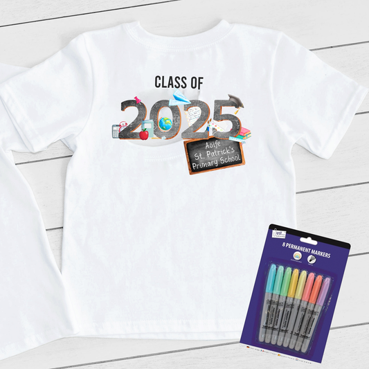 Personalised School Leavers T-Shirt - Autographs / Signatures Keepsake