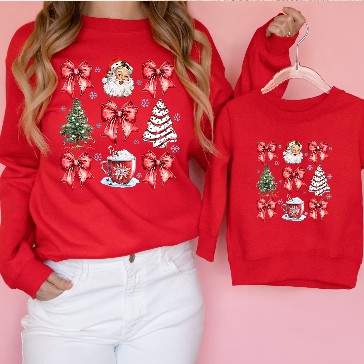 Christmas Coquette Sweatshirt Jumper - Family Matching