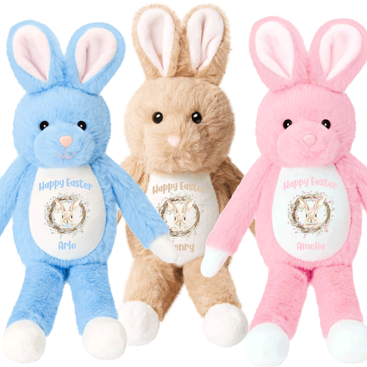 Personalised Happy Easter - Mini Bunny Rabbit Soft Toy