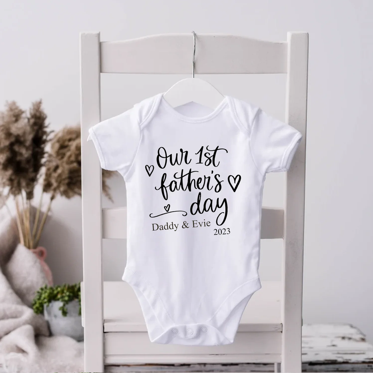 Our First Father&#39;s Day - Personalised Baby Vest