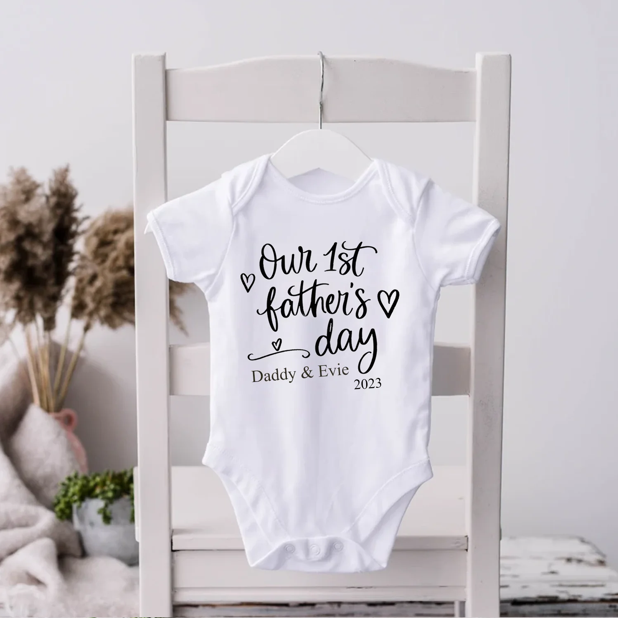 Our First Father s Day Personalised Baby Vest ShopMiniVIP
