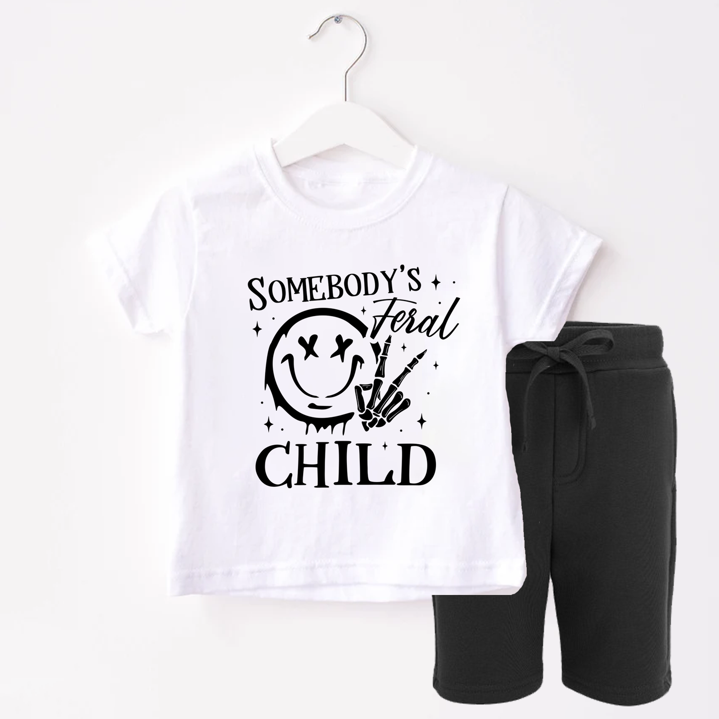 Somebody's Feral Child Shorts & T-Shirt Set
