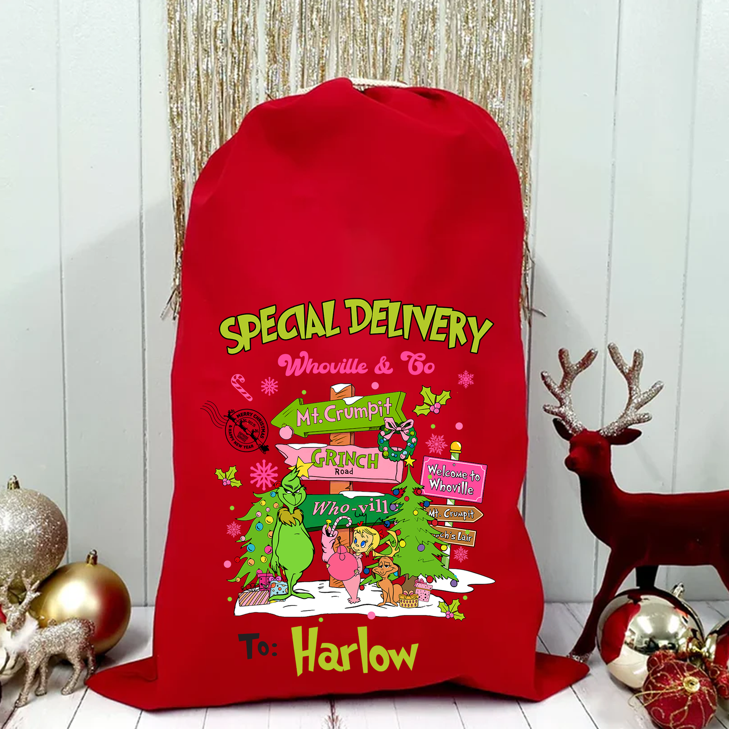 Personalised Special Delivery from Whoville Santa Sack - LIMITED EDITION