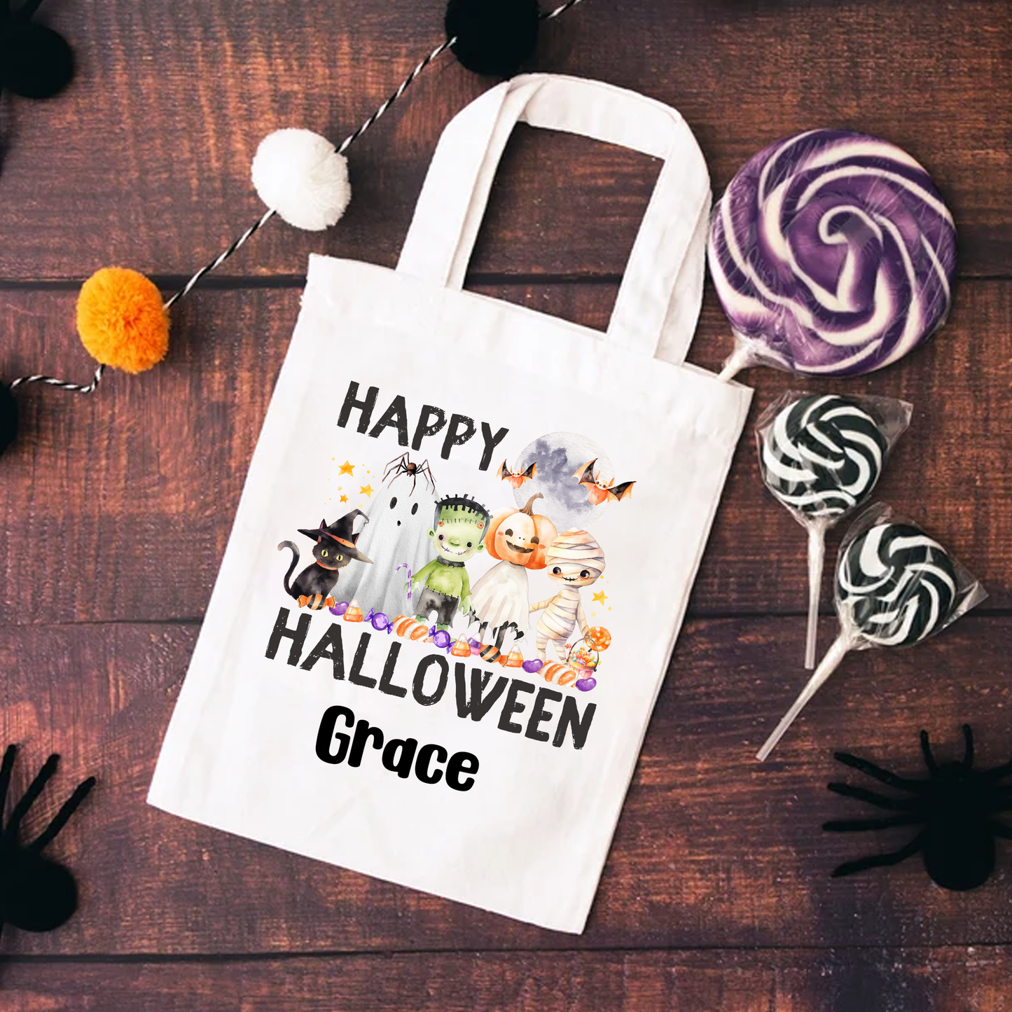 Personalised Happy Halloween Trick or Treat Bag