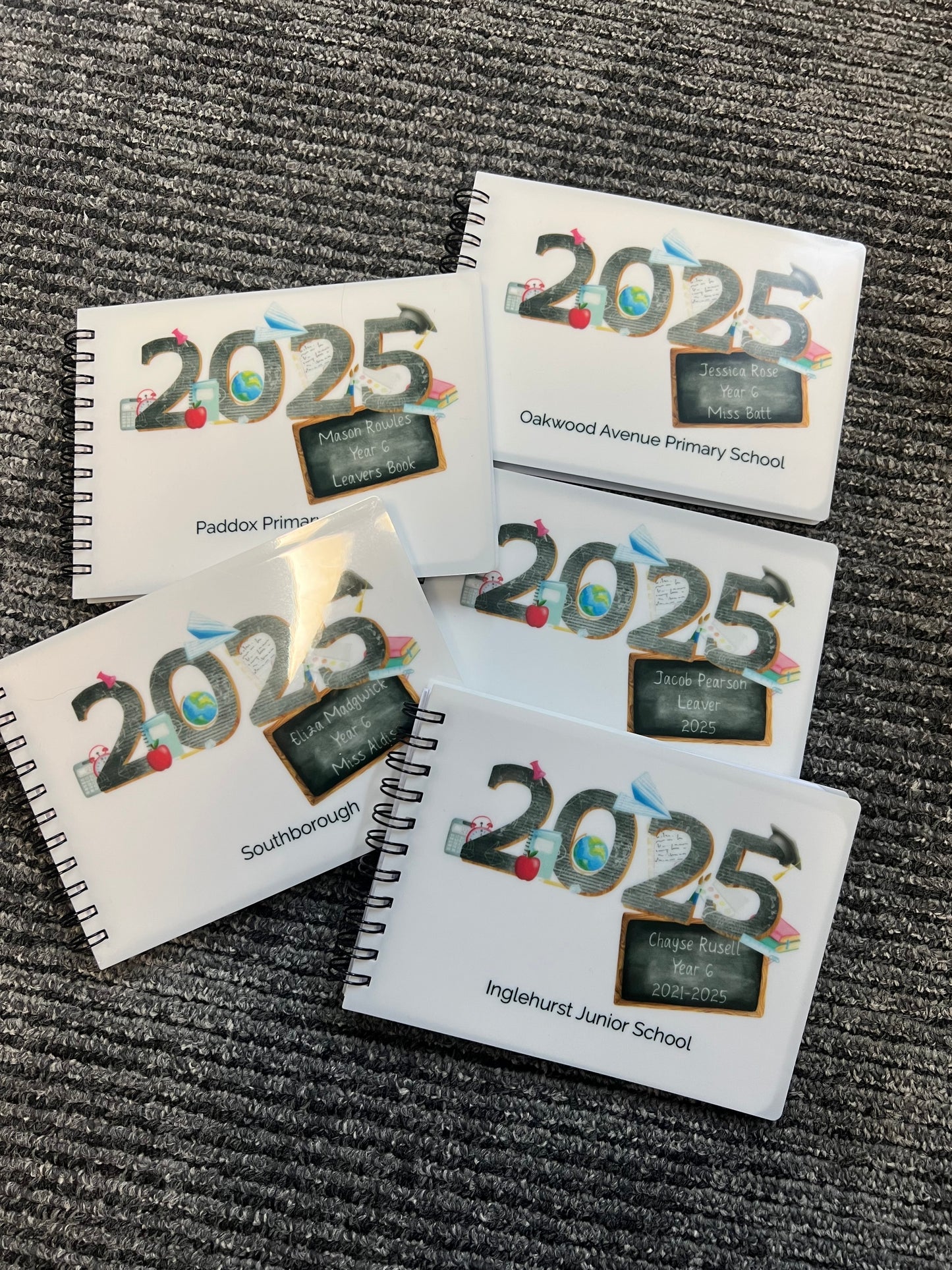 Personalised A6 School Leavers Messages Notebook