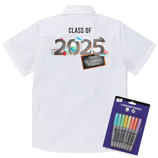 Personalised Leavers School Shirt - Autographs / Signatures Keepsake