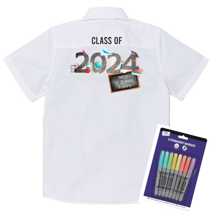 Personalised Leavers School Shirt - Autographs / Signatures Keepsake