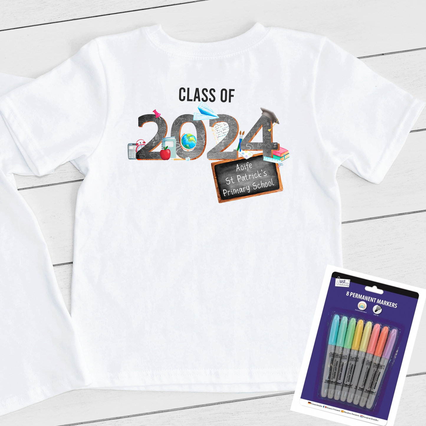 Personalised School Leavers T-Shirt - Autographs / Signatures Keepsake