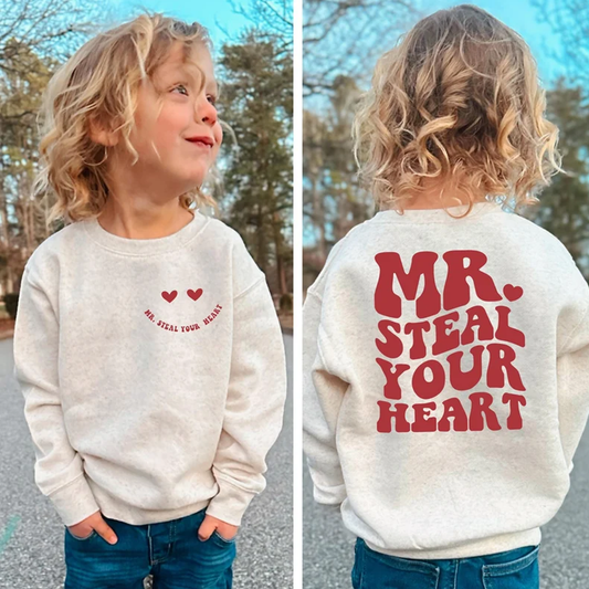 Mr Steal Your Heart White Sweatshirt