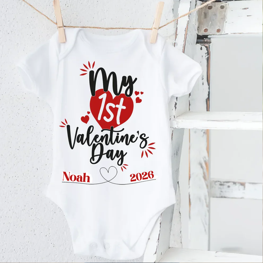 My 1st Valentine's Day - Personalised Baby Vest