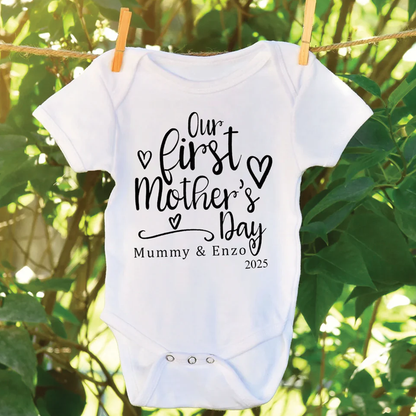 Our First Mother's Day - Personalised Baby Vest