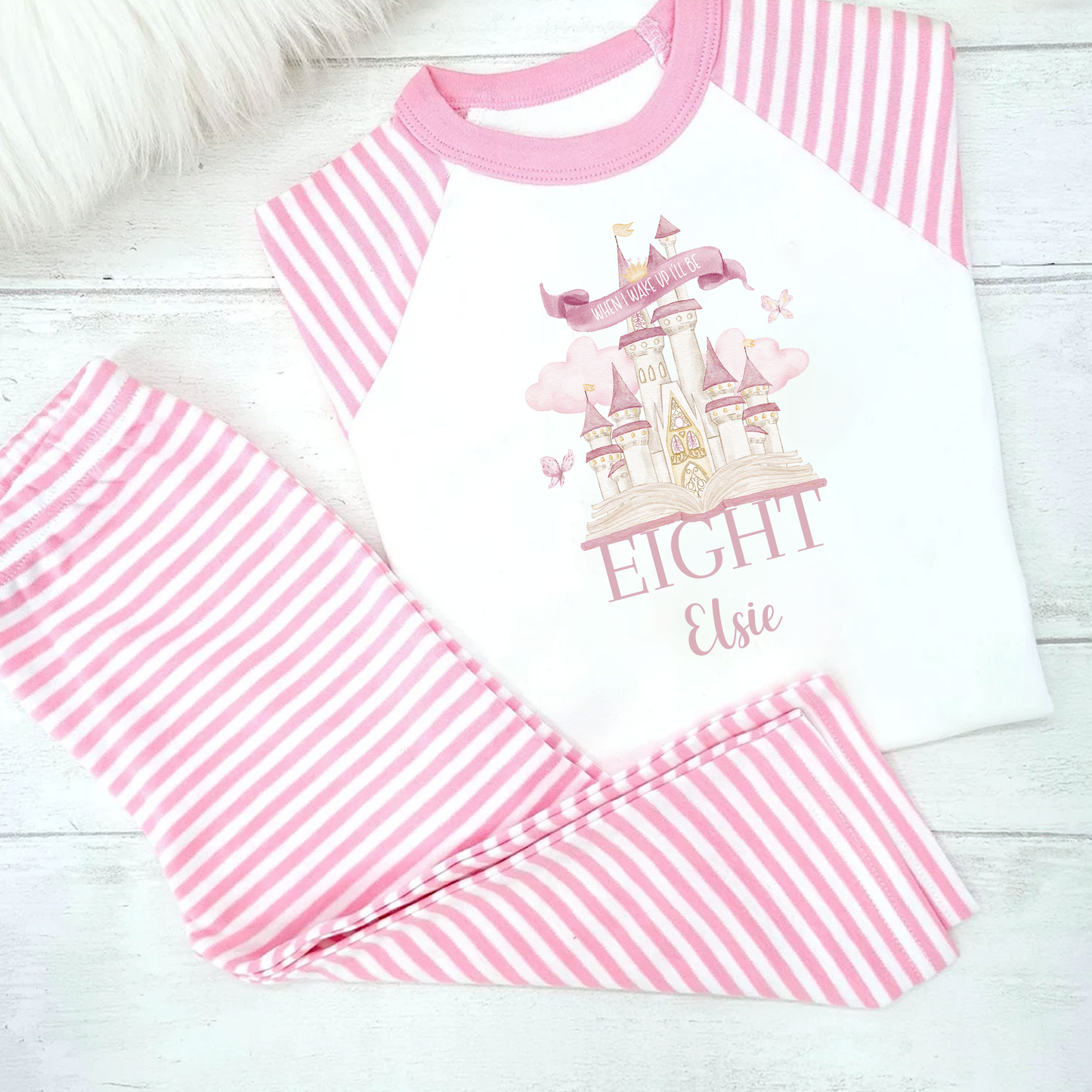 Personalised Princess Castle Birthday PJs Pyjamas