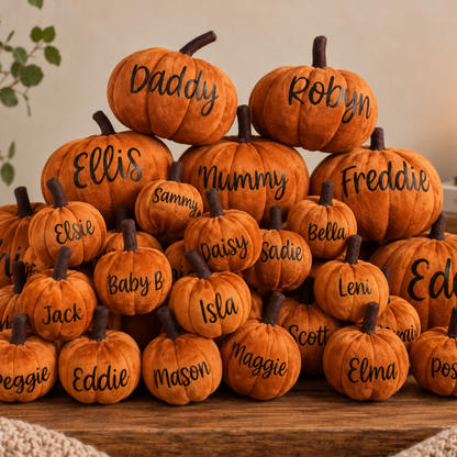 Personalised Autumn Halloween Plush Pumpkin Pumpkins (different sizes available)