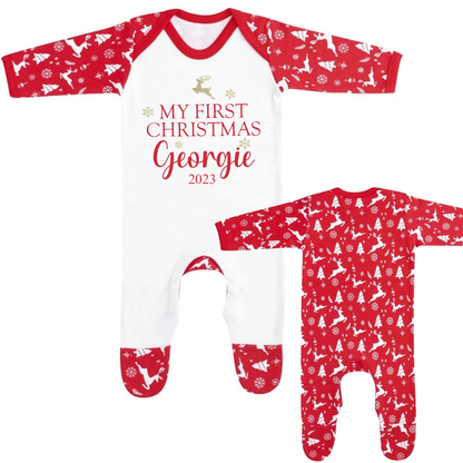 First Christmas Family Twinning Red - As Mummy As Daddy - Personalise to suit!