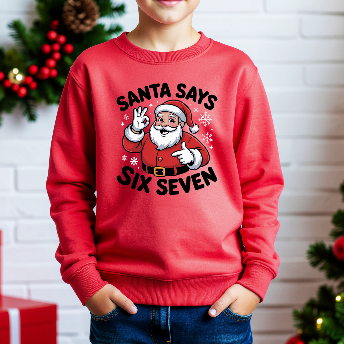 Santa Says 6-7 Sweatshirt Jumper