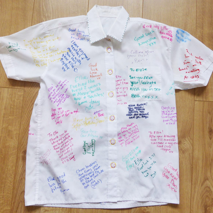 Personalised Leavers School Shirt - Autographs / Signatures Keepsake