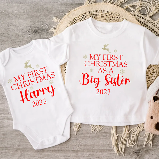 First Christmas - as Big Brother, as Big Sister T-Shirt