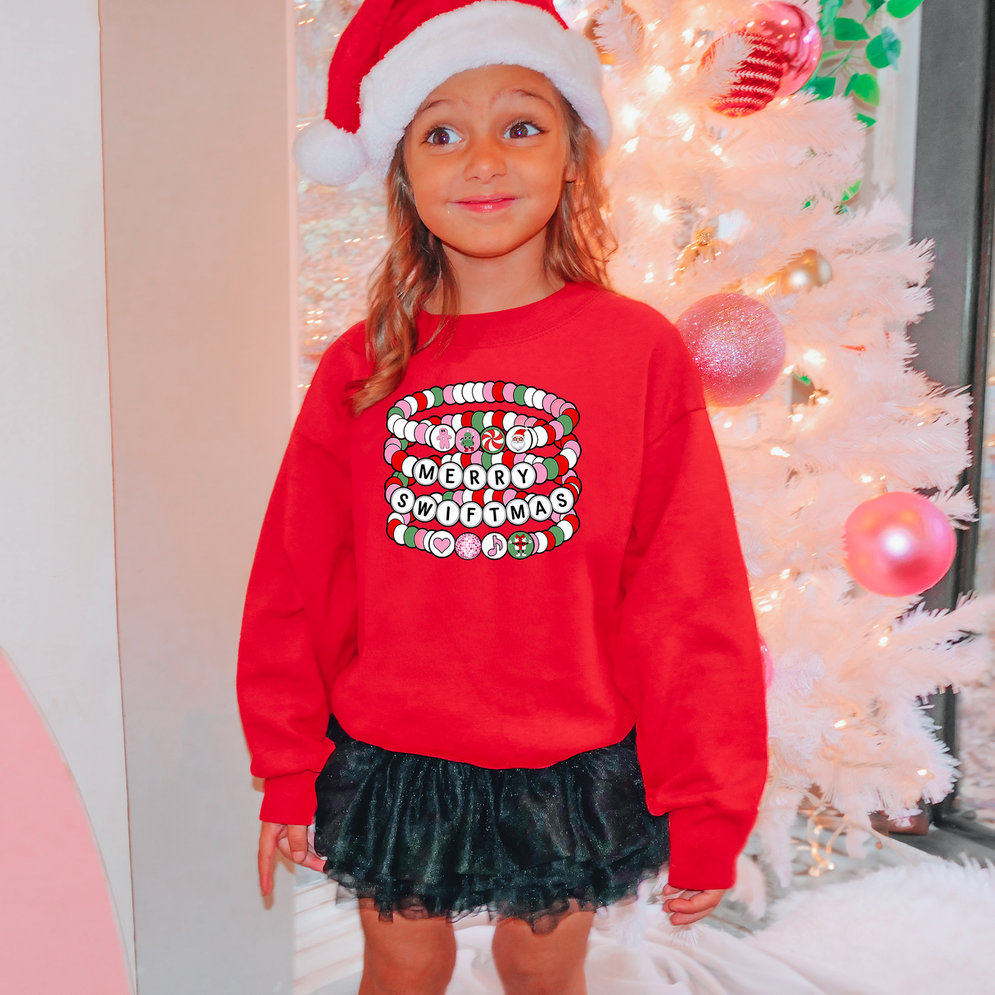 Merry Swiftmas Friendship Bracelet Christmas Sweatshirt Jumper - Family Matching