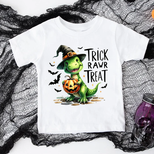 Trick Rawr Treat Dinosaur Halloween T-Shirt