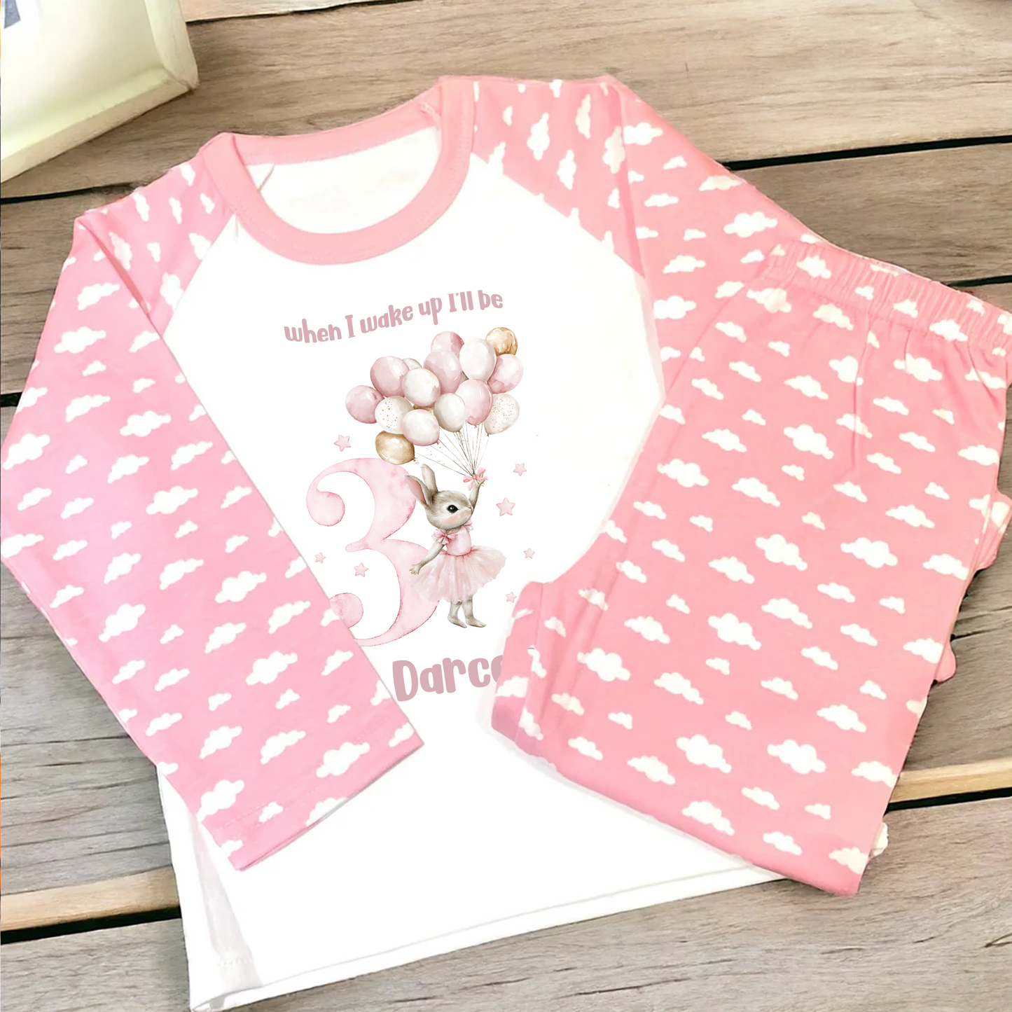 Personalised Flopsy Bunny Birthday PJs Pyjamas