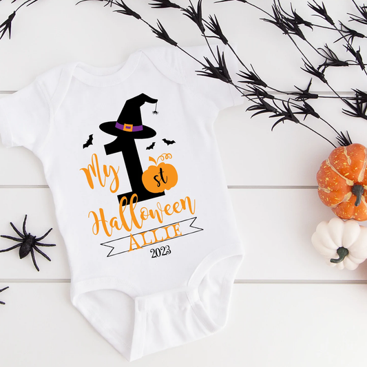 My First Halloween - Personalised Baby Vest