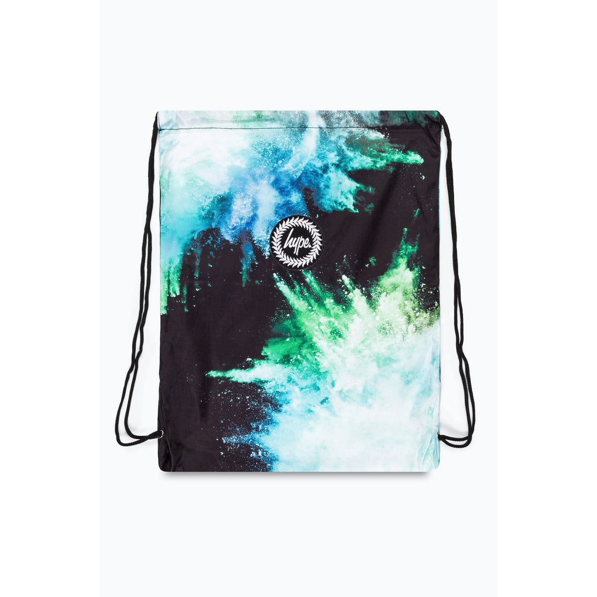 Hype Blue &amp; Green Chalk Dust Drawstring Bag - personalisation optional!