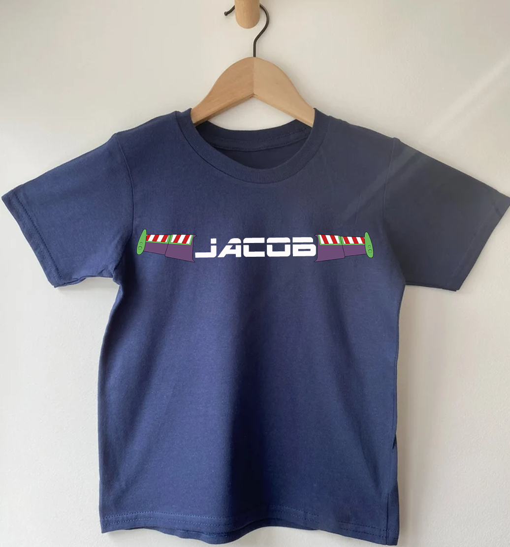 Personalised Buzz Wings Navy T-Shirt