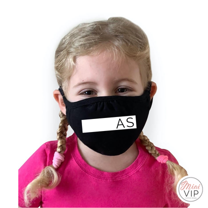 Personalised Block Initials Face Mask / Covering - kids & adult sizes