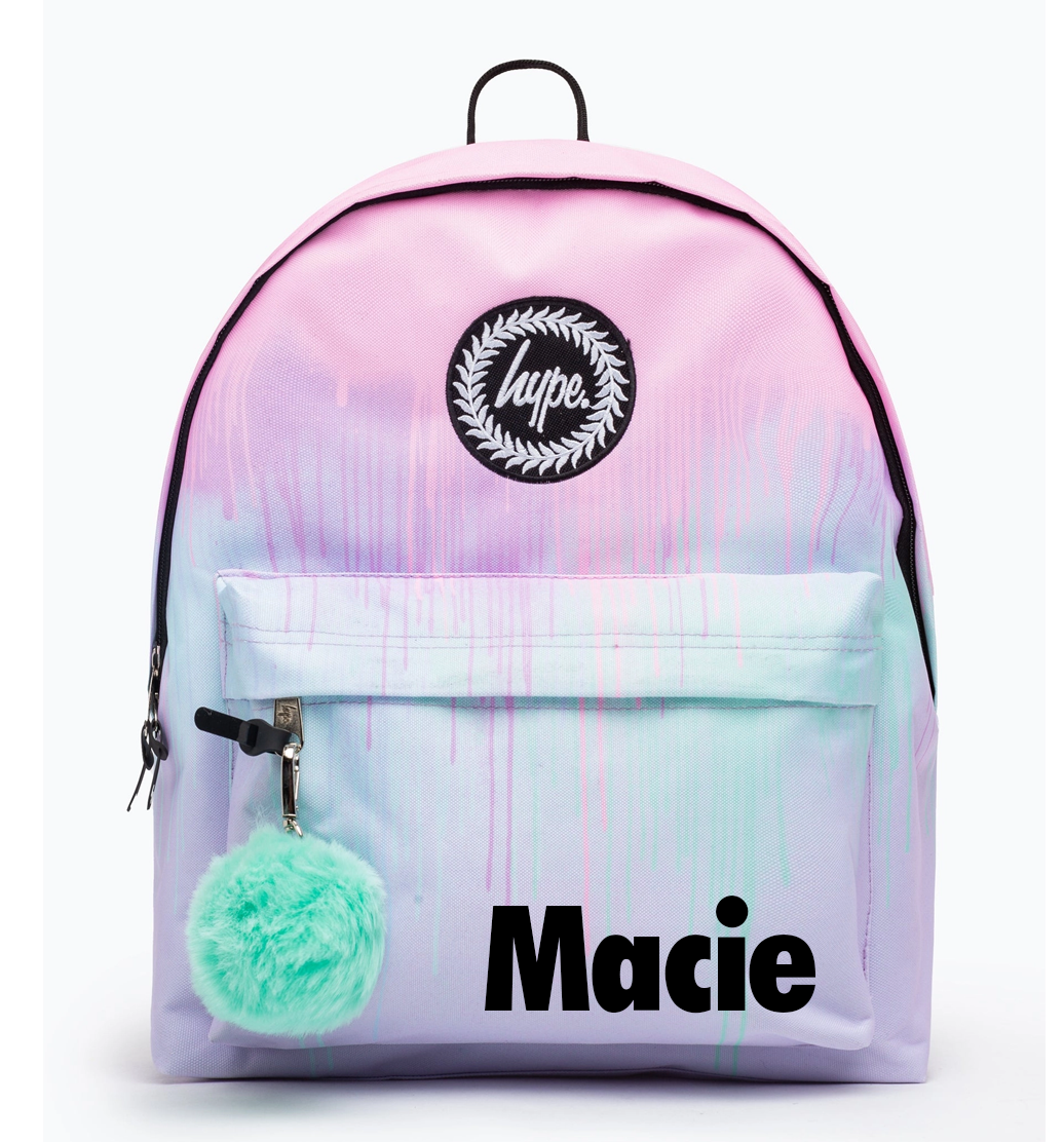 Black & Pink Hype Hearts Drip Backpack Bags