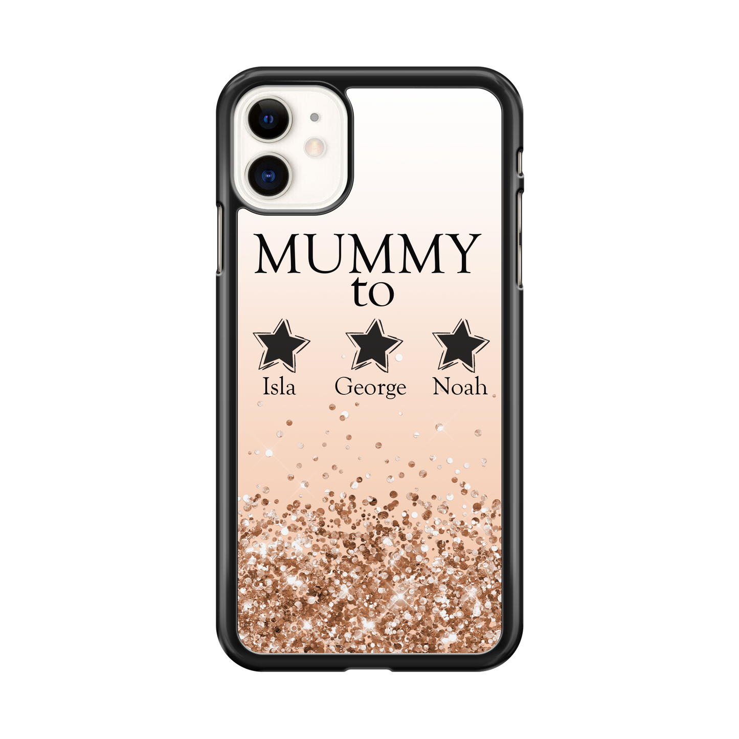 Personalised Rose Gold Stars Design Mummy Phone Case