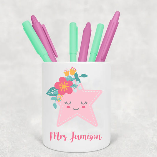 Personalised Teacher Pencil/Pen Ceramic Pot