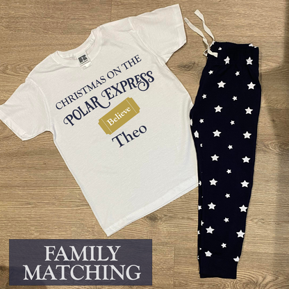 Christmas on the Polar Express - Believe Personalised Family Matching PJs