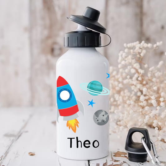 Personalised Outer Space Sports Cap Water Bottle -500ml