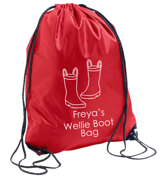 Personalised Wellie Boot Drawstring Bag - other  colour options