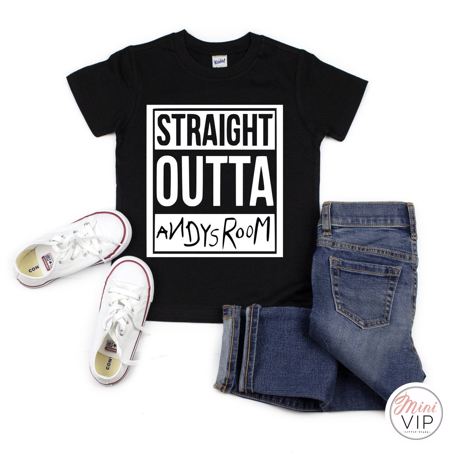 Straight Outta Andy's Room Black t-shirt
